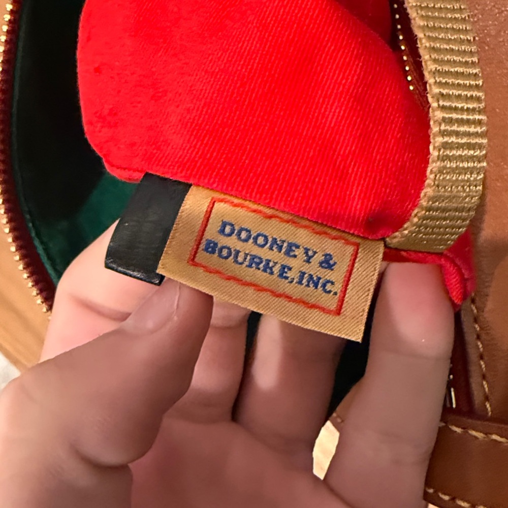 Dooney and Bourke medium Florentine leather zip Hobo bag - Chestnut Brown - Picture 7 of 8